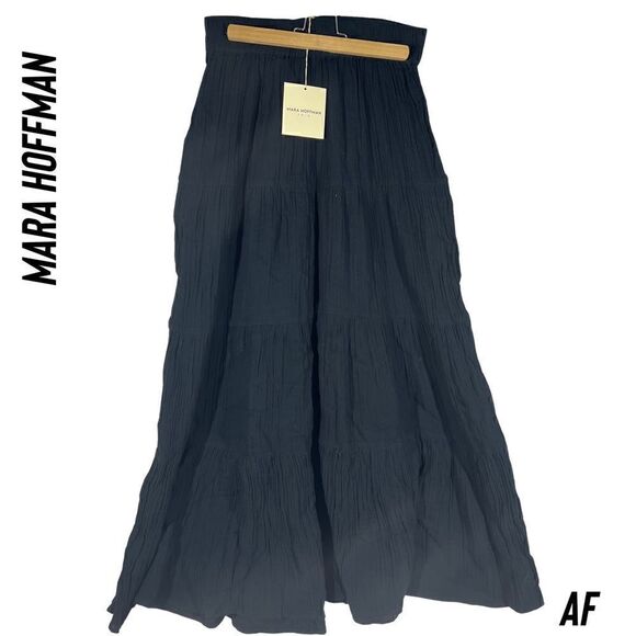 MARA HOFFMAN FULL CIRCLE SHELESEA FLARE PANTS IN BLACK NWT MEDIUM - Picture 4 of 6